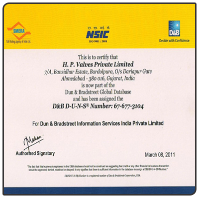 HP Valve DNB Certified Company